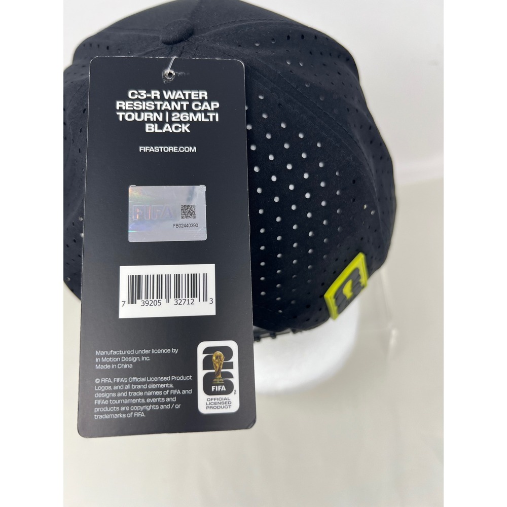 FIFA World Cup 2026 Hat Cap Unisex OSFM Black New Water Resistant C3-R Soccer - Picture 7 of 12